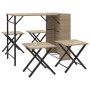 Juego de comedor de jardín plegable 5 piezas ratán PE beige de , Conjuntos de jardín - Ref: Foro24-365947, Precio: 171,65 €, ...