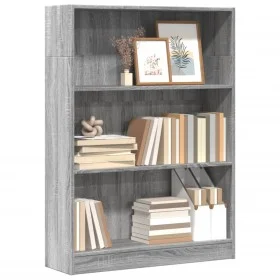 Estantería de madera de ingeniería gris Sonoma 80x24x109 cm de , Librerías y estanterías - Ref: Foro24-857840, Precio: 49,28 ...