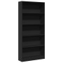 Estantería madera de ingeniería negro 80x24x176 cm de , Librerías y estanterías - Ref: Foro24-857854, Precio: 75,58 €, Descue...