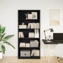 Estantería madera de ingeniería negro 80x24x176 cm de , Librerías y estanterías - Ref: Foro24-857854, Precio: 75,58 €, Descue...