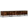 Mueble para TV madera de ingeniería roble ahumado 210x35x41 cm de , Muebles TV - Ref: Foro24-3300792, Precio: 116,23 €, Descu...