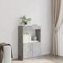 Aparador de madera de ingeniería gris hormigón 63x33x100 cm de , Librerías y estanterías - Ref: Foro24-855100, Precio: 62,23 ...