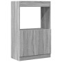 Aparador de madera de ingeniería gris Sonoma 63x33x100 cm de , Librerías y estanterías - Ref: Foro24-855102, Precio: 58,71 €,...