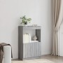 Aparador de madera de ingeniería gris Sonoma 63x33x100 cm de , Librerías y estanterías - Ref: Foro24-855102, Precio: 58,71 €,...