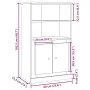 Aged engineered wood sideboard 60x35.5x103.5 cm by , Sideboards - Ref: Foro24-857147, Price: 79,58 €, Discount: %
