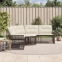 Sofá de jardín forma de L cojines y reposapiés ratán PE marrón de , Sofás de exterior - Ref: Foro24-365894, Precio: 358,10 €,...
