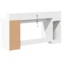 Escritorio con luz LED madera ingeniería blanco 160x55x91 cm de , Escritorios - Ref: Foro24-3309429, Precio: 192,89 €, Descue...