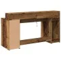 Escritorio con LED madera ingeniería envejecida 160x55x91 cm de , Escritorios - Ref: Foro24-3309436, Precio: 187,20 €, Descue...