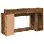 Escritorio con LED madera ingeniería envejecida 160x55x91 cm de , Escritorios - Ref: Foro24-3309436, Precio: 186,17 €, Descue...