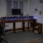 Escritorio con LED madera ingeniería roble ahumado 200x104x91cm de , Escritorios - Ref: Foro24-3309469, Precio: 188,97 €, Des...