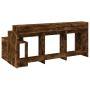 Escritorio con LED madera ingeniería roble ahumado 200x104x91cm de , Escritorios - Ref: Foro24-3309469, Precio: 188,97 €, Des...