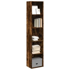 Estantería madera de ingeniería roble ahumado 40x30x189 cm de , Librerías y estanterías - Ref: Foro24-857889, Precio: 55,15 €...
