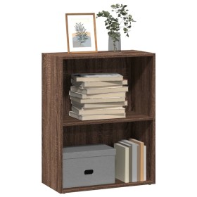 Estantería de madera de ingeniería marrón roble 60x30x77 cm de , Librerías y estanterías - Ref: Foro24-857896, Precio: 35,86 ...
