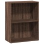 Estantería de madera de ingeniería marrón roble 60x30x77 cm de , Librerías y estanterías - Ref: Foro24-857896, Precio: 35,86 ...