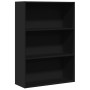 Estantería de madera de ingeniería negra 80x30x114 cm de , Librerías y estanterías - Ref: Foro24-857932, Precio: 60,96 €, Des...