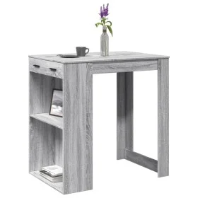 High bar table in gray Sonoma engineered wood 102x70x103.5 cm by , Kitchen and dining tables - Ref: Foro24-3309326, Price: 11...