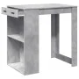 Mesa alta de bar madera ingeniería gris hormigón 102x70x103,5cm de , Mesas de cocina y de comedor - Ref: Foro24-3309324, Prec...