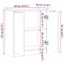 Aparador madera de ingeniería roble artiasian 60x30x70 cm de , Aparadores - Ref: Foro24-856833, Precio: 78,92 €, Descuento: %