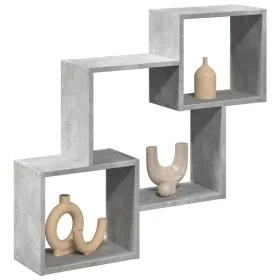 Armario de pared madera de ingeniería gris hormigón 78x18x71 cm de , Estantes y estanterías - Ref: Foro24-854808, Precio: 27,...