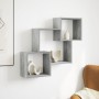 Armario de pared madera de ingeniería gris hormigón 78x18x71 cm de , Estantes y estanterías - Ref: Foro24-854808, Precio: 27,...