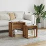 Stapelbare Couchtische, 2 Stück, aus gealtertem Ingenieurholz. von , Couchtisch - Ref: Foro24-856050, Preis: 42,11 €, Rabatt: %