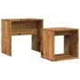 Stapelbare Couchtische, 2 Stück, aus gealtertem Ingenieurholz. von , Couchtisch - Ref: Foro24-856050, Preis: 42,11 €, Rabatt: %