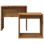 Stapelbare Couchtische, 2 Stück, aus gealtertem Ingenieurholz. von , Couchtisch - Ref: Foro24-856050, Preis: 42,11 €, Rabatt: %