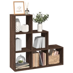 Librería divisor 3 niveles madera marrón roble 99x29x99 cm de , Librerías y estanterías - Ref: Foro24-857964, Precio: 62,81 €...