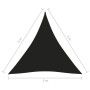Toldo de vela triangular tela Oxford negro 3x3x3 m de vidaXL, Sombrillas - Ref: Foro24-135775, Precio: 26,78 €, Descuento: %