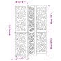 Biombo separador de 3 paneles madera maciza Paulownia negro de , Divisores de ambientes - Ref: Foro24-358749, Precio: 82,52 €...