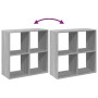 Librería divisor madera ingeniería gris Sonoma 69,5x29x69,5 cm de , Librerías y estanterías - Ref: Foro24-858008, Precio: 43,...