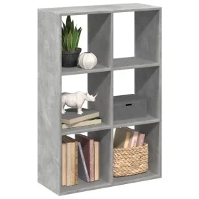 Librería divisora madera gris hormigón 69,5x29x103,5 cm de , Librerías y estanterías - Ref: Foro24-858015, Precio: 52,37 €, D...
