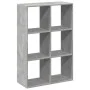 Librería divisora madera gris hormigón 69,5x29x103,5 cm de , Librerías y estanterías - Ref: Foro24-858015, Precio: 52,37 €, D...