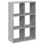 Librería divisora madera gris hormigón 69,5x29x103,5 cm de , Librerías y estanterías - Ref: Foro24-858015, Precio: 53,07 €, D...