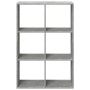 Librería divisora madera gris hormigón 69,5x29x103,5 cm de , Librerías y estanterías - Ref: Foro24-858015, Precio: 53,07 €, D...