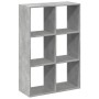 Librería divisora madera gris hormigón 69,5x29x103,5 cm de , Librerías y estanterías - Ref: Foro24-858015, Precio: 53,07 €, D...