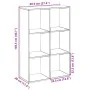 Librería divisora madera gris hormigón 69,5x29x103,5 cm de , Librerías y estanterías - Ref: Foro24-858015, Precio: 52,37 €, D...