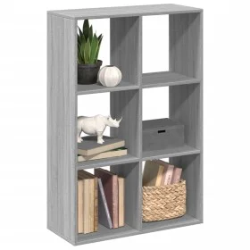 Librería divisor madera ingeniería gris Sonoma 69,5x29x103,5 cm de , Librerías y estanterías - Ref: Foro24-858017, Precio: 55...