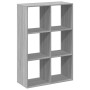 Librería divisor madera ingeniería gris Sonoma 69,5x29x103,5 cm de , Librerías y estanterías - Ref: Foro24-858017, Precio: 56...