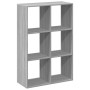 Librería divisor madera ingeniería gris Sonoma 69,5x29x103,5 cm de , Librerías y estanterías - Ref: Foro24-858017, Precio: 56...
