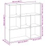 Librería divisora madera ingeniería envejecida 102x29x103,5 cm de , Librerías y estanterías - Ref: Foro24-858055, Precio: 82,...
