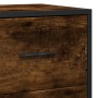Aparador madera ingeniería y metal roble ahumado 35,5x35x76 cm de , Aparadores - Ref: Foro24-848946, Precio: 66,70 €, Descuen...