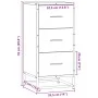 Aparador madera ingeniería y metal roble ahumado 35,5x35x76 cm de , Aparadores - Ref: Foro24-848946, Precio: 63,96 €, Descuen...