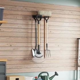 Black steel garden wall tool rack by , Tool Organization and Storage - Ref: Foro24-4019131, Price: 10,35 €, Discount: %