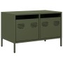 Mueble para TV acero laminado en frío verde oliva 68x39x43,5 cm de , Muebles TV - Ref: Foro24-851236, Precio: 69,53 €, Descue...