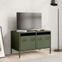 Mueble para TV acero laminado en frío verde oliva 68x39x43,5 cm de , Muebles TV - Ref: Foro24-851236, Precio: 69,53 €, Descue...