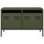 Mueble para TV acero laminado en frío verde oliva 68x39x43,5 cm de , Muebles TV - Ref: Foro24-851236, Precio: 69,53 €, Descue...