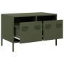 Mueble para TV acero laminado en frío verde oliva 68x39x43,5 cm de , Muebles TV - Ref: Foro24-851236, Precio: 69,53 €, Descue...