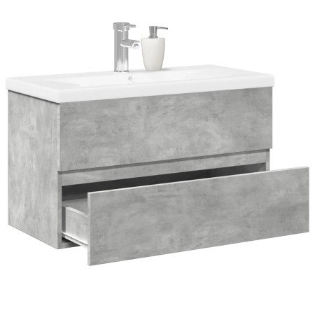 Set muebles de baño 2 piezas madera contrachapada gris hormigón de , Muebles de baño - Ref: Foro24-3324909, Precio: 195,42 €,...