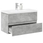Set muebles de baño 2 piezas madera contrachapada gris hormigón de , Muebles de baño - Ref: Foro24-3324909, Precio: 195,42 €,...